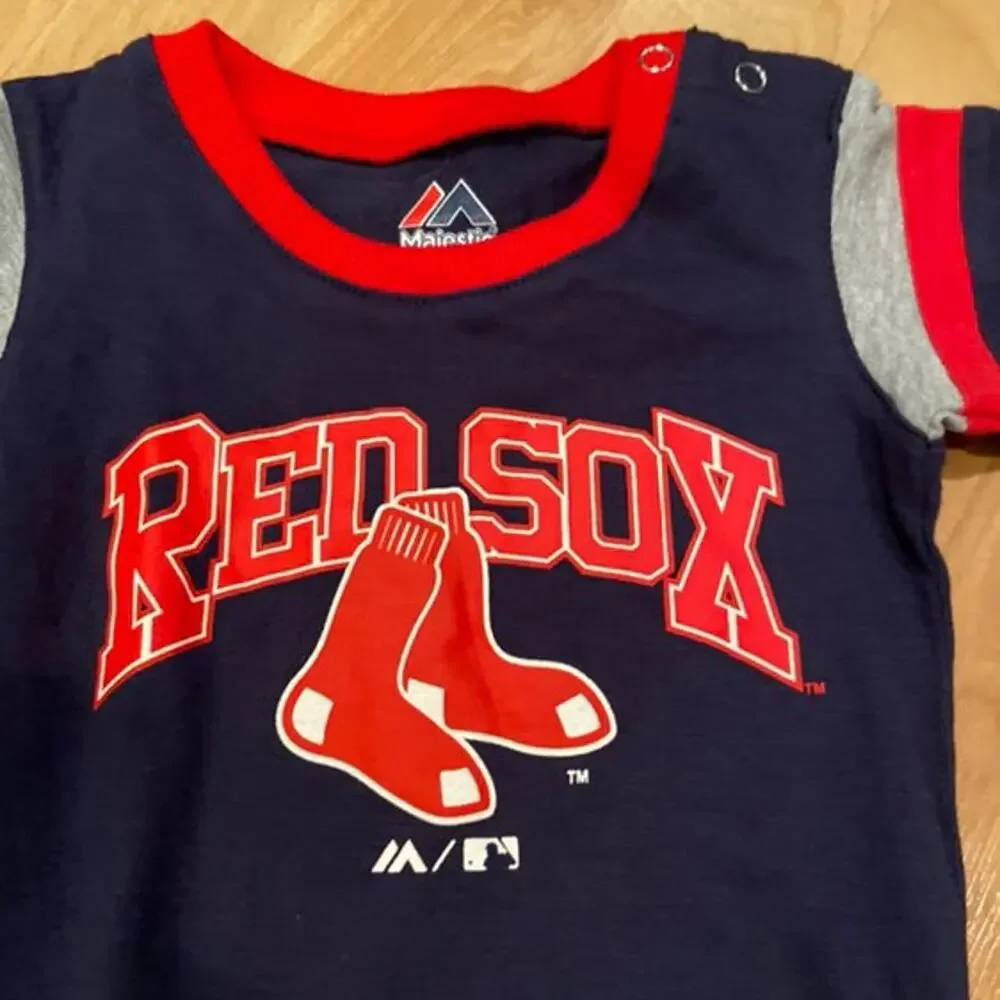 MLB Boston Red Sox Boy’s 0/3M Graphic One Piece